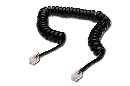 Digitus kabel RJ10 pro telefonní sluchátko, kroucený, černý, délka 4 metry