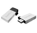 Transcend 16GB JetFlash 380S, USB 2.0/micro USB flash disk, OTG, malé rozměry, stříbrně obarvený kov