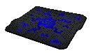 C-TECH Herní podložka pod myš ANTHEA CYBER BLUE, 320x270x4mm, obšité okraje