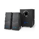 Nedis GSPR10021BK - Herní Reproduktory | 2.1 | Napájení USB | Jack 3,5 mm | RMS 11 W