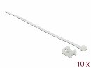 Delock Šroubová montážní sverka, 15 x 10 mm, s kabelovou upínkou, D 200 x Š 3,6 mm, bílá