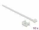 Delock Šroubová montážní svěrka, 23 x 16 mm, s kabelovou upínkou, D 150 x Š 7,2 mm, bílá
