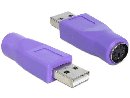 Delock Adapter USB Type-A samec > PS/2 samice