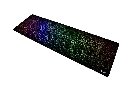 C-TECH Herní podložka pod myš ANTHEA ARC, barevná, pro gaming,  900x270x4mm, obšité okraje