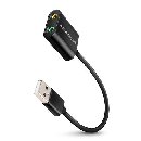 AXAGON ADA-12 USB - cable audio USB zvukovka s 15 cm kablíkem a kovovým tělem