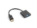 LANBERG adaptér DisplayPort 1.1 na VGA, M/F, kabel 20cm, černý