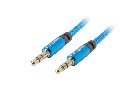 LANBERG Minijack 3.5mm M / M 3 PIN kabel 1m, modrý