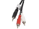 LANBERG Minijack 3.5mm (M) 3 PIN na 2x RCA (CINCH) (M) kabel 5m