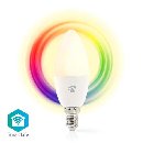 Nedis WIFILRC10E14 - SmartLife LED žárovka|Wi-Fi | E14 | 470 lm | 4.9 W | RGB / Teplé až chladné bíl