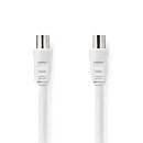 Nedis CSGL40000WT20- Koaxiální Kabel 90 dB | IEC (Koax) Zástrčka - IEC (Koax) Zásuvka | 2 m | Bílá