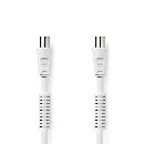 Nedis CSGL40020WT30- Koaxiální Kabel 120 dB | IEC (Koax) Zástrčka - IEC (Koax) Zásuvka | 3 m | Bílá