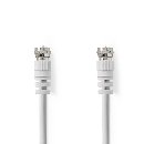 Nedis CSGL41000WT10 - Satelitní a Anténní Kabel | F zástrčka - F zástrčka | 1 m | Bílá