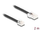 Delock Telefonní kabel RJ45, ze zástrčky na zástrčku RJ11, černý, 2 m