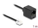 Delock Telefonní kabel ze zástrčky RJ11 na zásuvku RJ45, černý 1 m