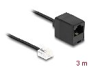 Delock Telefonní kabel ze zástrčky RJ11 na zásuvku RJ45, černý 3 m