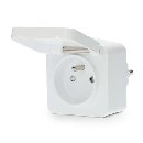 Nedis ZBPO130EWT - Zigbee 3.0 Chytrá Zásuvka | IP44 | Typ E (CEE 7/6)| 0 - 55 °C | Android / IOS | B