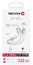 SWISSTEN NABÍJECÍ AUDIO ADAPTÉR TEXTILE USB-C (samec) / 2x USB-C (samice) 0,12 M BÍLÝ