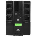 Green Cell Nepřerušitelný napájecí zdroj UPS AiO 600VA 360W s LCD displejem | VERZE EU | 6x zásuvky