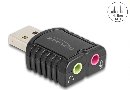 Delock Externí zvuková karta USB 24 bitů / 96 kHz Plug & Play pro Windows, MAC, Linux, Chrome OS