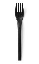 REFORK - Vidlička z přírodního materiálu, black, 25ks
