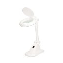 Nedis MAGLE1WT - Zvětšovací stolní lampa| Čočka: 3 + 12 Diopter | 6500 K | 6 W | 400 lm | Bílá